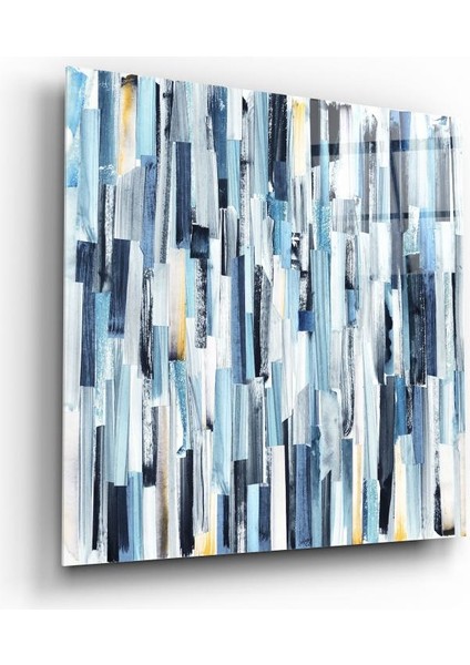Mavi Tonlar Cam Tablo | , Dekoratif, Ofis, Mutfak