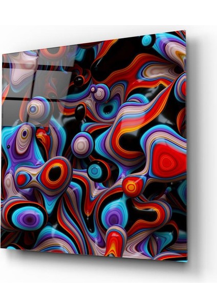 Renkli Soyut Cam Tablo | , Dekoratif, Ofis, Mutfak fiyatları
