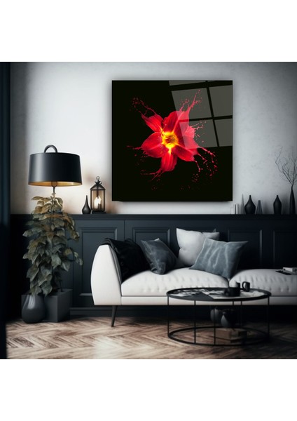 Çiçek Cam Tablo | , Dekoratif, Ofis, Mutfak fırsatları