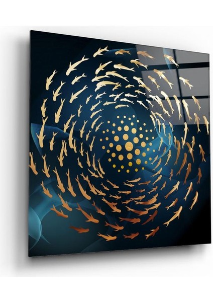 Balıkların Girdabı Cam Tablo | , Dekoratif, Ofis, Mutfak