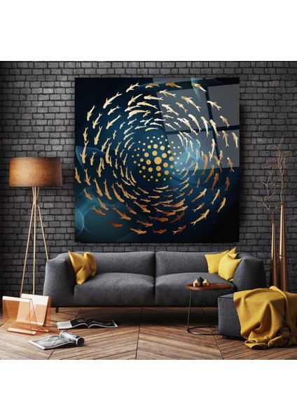 Balıkların Girdabı Cam Tablo | , Dekoratif, Ofis, Mutfak fırsatları