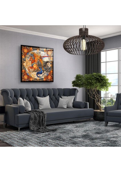 Hermes Atları Cam Tablo | , Dekoratif, Ofis, Mutfak indirimleri