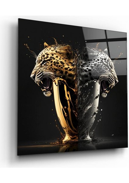 Leopar Cam Tablo | , Dekoratif, Ofis, Mutfak