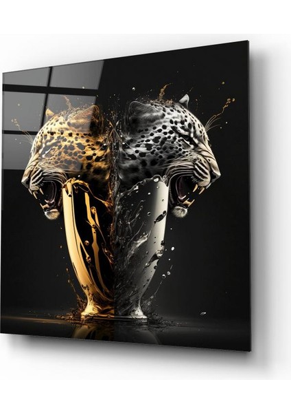 Leopar Cam Tablo | , Dekoratif, Ofis, Mutfak