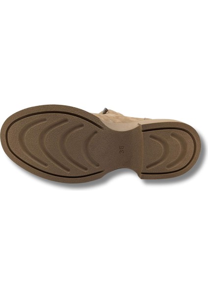 Passo - Kadın Gerçek Nubuk Deri Kısa Bot - Passo - Kum - 37 indirimleri