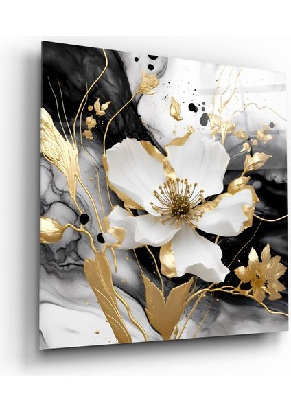 Çiçek Cam Tablo | , Dekoratif, Ofis, Mutfak