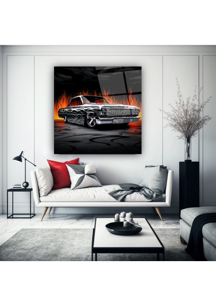 Siyah Araba Cam Tablo | , Dekoratif, Ofis, Mutfak modelleri