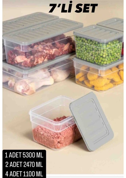 Piknik Saklama Kabı Buzdolabı Düzenleyici Buzluk Saklama Kabı Mikrodalga Kabı
