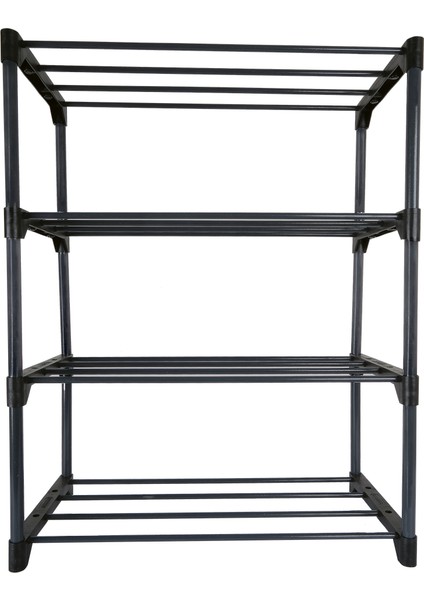 Teno Çok Amaçlı Raf - 4 Katlı Metal Ayakkabılık - Organizer - Kitaplık - Çiçeklik