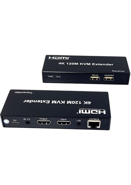 4K 120METRE Hdmı+Usb+Ir To Cat6 Kvm Extender