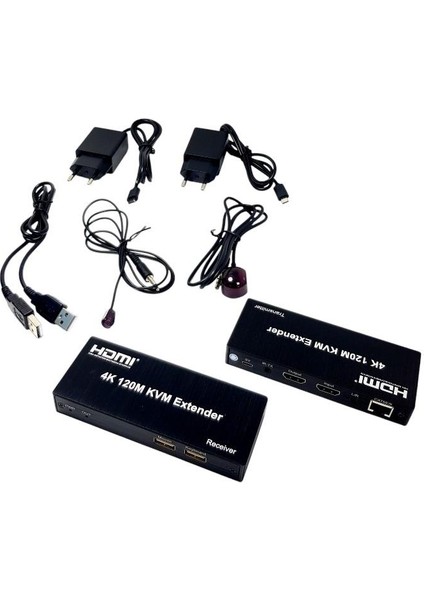 4K 120METRE Hdmı+Usb+Ir To Cat6 Kvm Extender