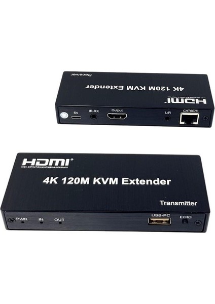 4K 120METRE Hdmı+Usb+Ir To Cat6 Kvm Extender