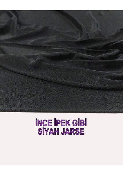 Ince Jarse Siyah Renkte (En 140 cm x Boy 155 Cm)