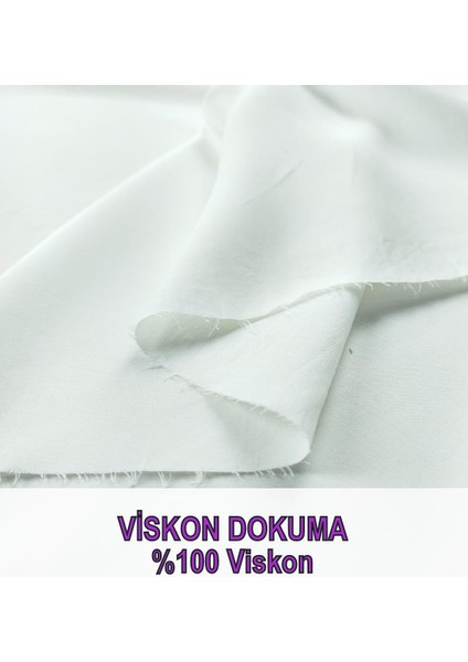 Viskon Dokuma Ekru Renkte (En 140 cm x Boy 140 Cm)