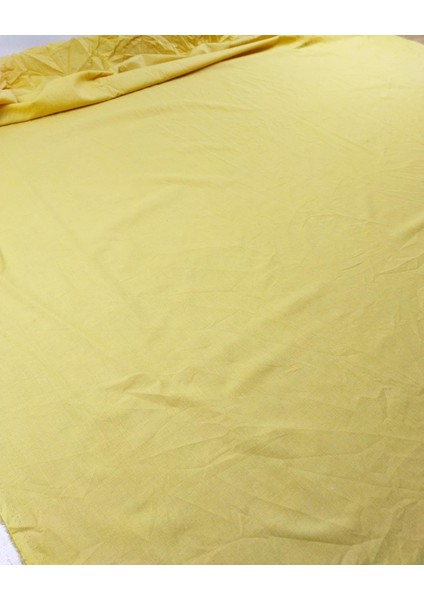 Pamuk Vual Pastel Sarı Renkte (En 140 cm x Boy 150 Cm)