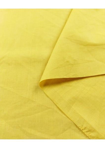 Pamuk Vual Pastel Sarı Renkte (En 140 cm x Boy 150 Cm)