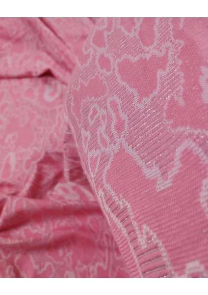 Simli Örme Pembe Lame Renklerde (En 165 cm x Boy 210 Cm)