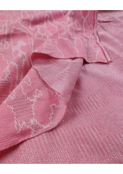 Simli Örme Pembe Lame Renklerde (En 165 cm x Boy 210 Cm)