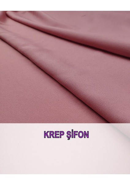 Krep Şifon Küllü Pembe Renkteen: 145 cm fiyatları