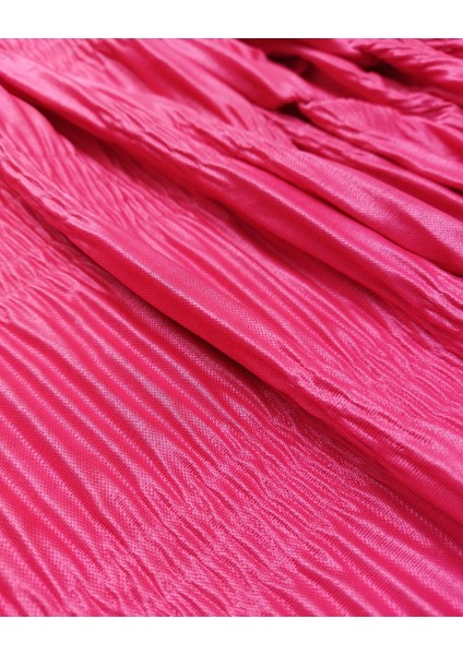 Büzgülü Jarse Pembe Renkte (En 150 cm x Boy 180 Cm) fırsatları