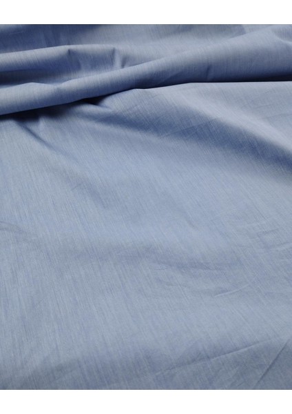 Pamuklu Dokuma Açık Kırçıllı Mavi Renkte (En 130 cm x Boy 270 Cm)