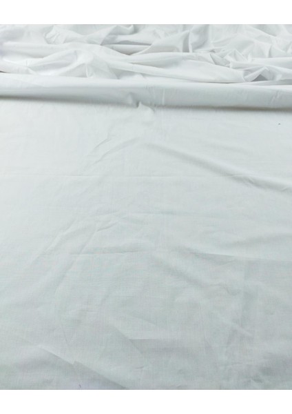 Pamuk Poplin Beyaz Renkte (En 140 cm x Boy 270 Cm)