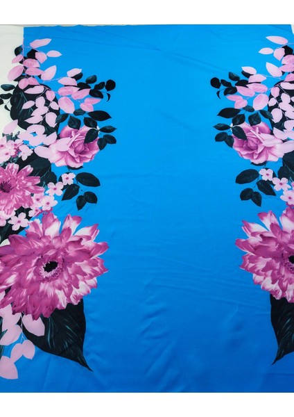 Dolgun Krep Çiçek Desenli (En 150 cm x Boy 125 Cm)