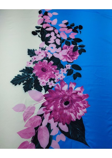 Dolgun Krep Çiçek Desenli (En 150 cm x Boy 125 Cm) fiyatları