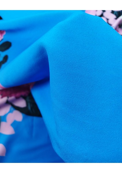 Dolgun Krep Çiçek Desenli (En 150 cm x Boy 125 Cm) indirimleri