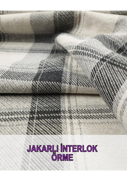 Interlok Örme Gri Siyah Renklerdeen: 160 cm