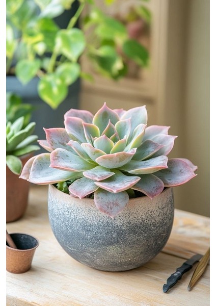 Saksı Güzeli Sukulent / 5,5 cm Saksıda / Echeveria (Eçeverya) Subsessilis Succulent