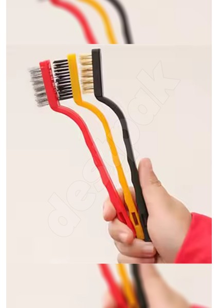 3 Adet Fırça Seti - Pas Sökme Yağ Temizleme - Metal Temizlik Fırçası - Ocak, Fırın, Mangal Fırçası fiyatları