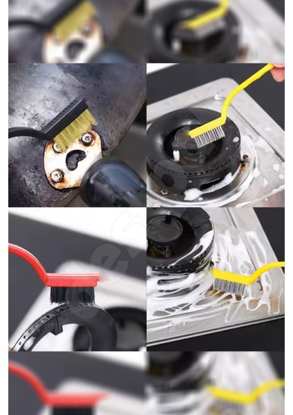 3 Adet Fırça Seti - Pas Sökme Yağ Temizleme - Metal Temizlik Fırçası - Ocak, Fırın, Mangal Fırçası indirimleri