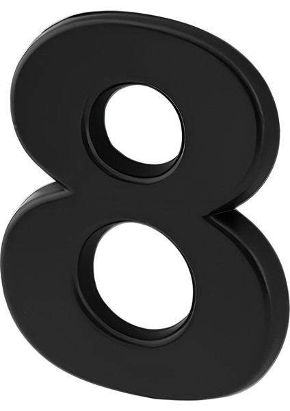 Yapışkanlı Kapı Numarası Küçük Boy 50 mm 5 cm Numara 8 Rakam Sekiz Sayı Siyah Renk Numaralar 1 Adet