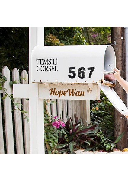 Yapışkanlı Kapı Numarası Küçük Boy 50 mm 5 cm Numara 5 Rakam Beş Sayısı Siyah Renk Numaralar 1 Adet