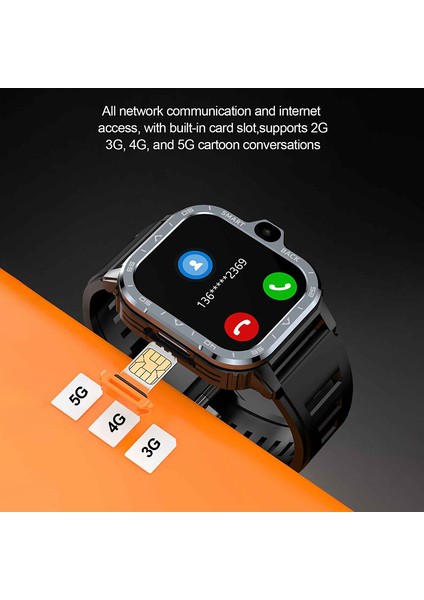 Pgd Watch 4g 1.99" Sim/wifi/gps/çift Kamera/play Store 3gb Ram Quad-Core Android 8.1 Akıllı Saat