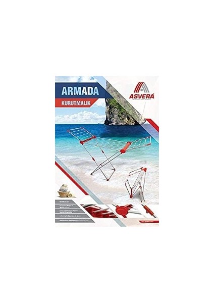 Yakut Serisi - Armada Alüminyum Borulu Çamaşır Kurutmalık - Kanatlı Çamaşır Kurutma Askısı