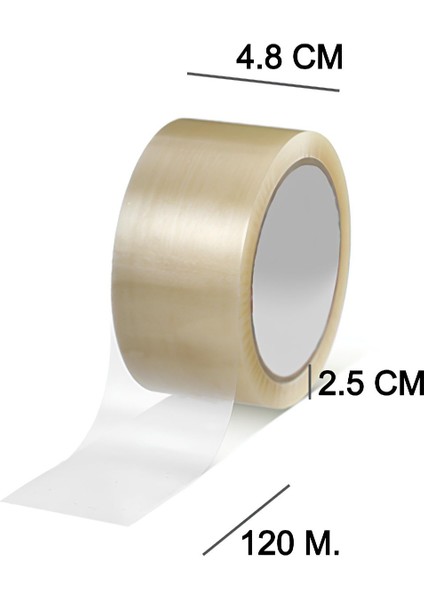 120 Metre 2 Adet Koli Bantı Ürün Paketleme Koli Paketleme Koli Bant 4.8x2.5cm 120M fiyatları