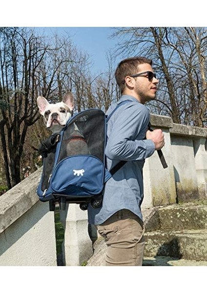 Trolley Çekçekli Köpek Taşıma Çantası Kırmızı fırsatları