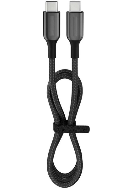 60 Watt 3A Usb-C To Type-C 30CM Hızlı Şarj Kablosu Siyah FC37