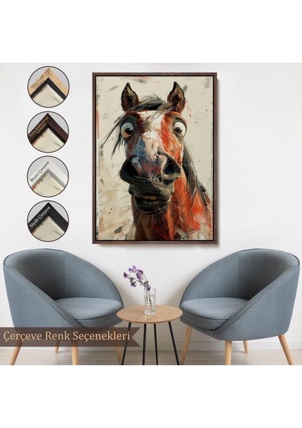 canvas Serie Sevimli At Portre TABLOSU-7853 fırsatları