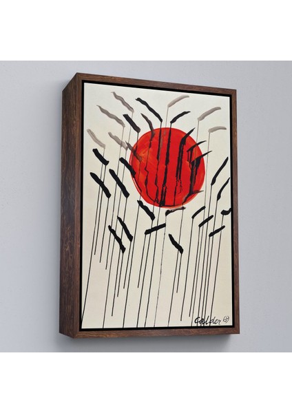 canvas Serie Ale x ander Calder - Kızıl Güneş ve Uzun Otlar Tablosu - Cattails With Red SUN-8090 fiyatları