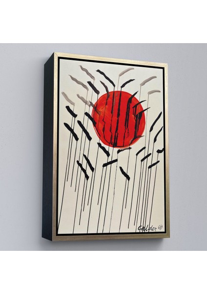canvas Serie Ale x ander Calder - Kızıl Güneş ve Uzun Otlar Tablosu - Cattails With Red SUN-8090 modelleri