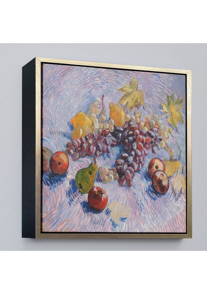 canvas Serie Vincent Van Gogh Üzüm Limon Armut ve Elmalar TABLO-8360