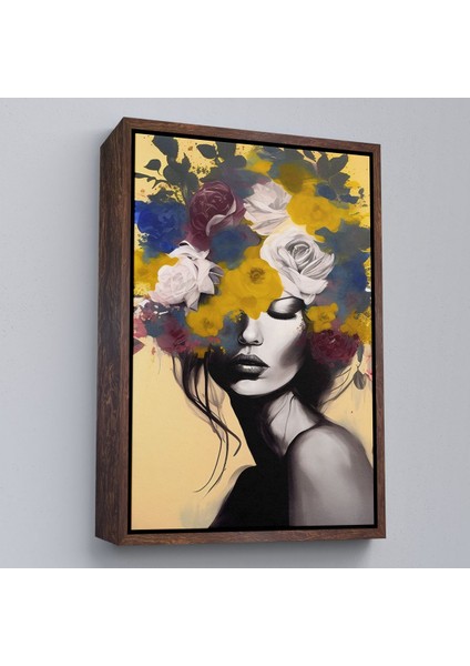 canvas Serie Çiçek Başlı Soyut Kadın TABLOSU-7831 fiyatları