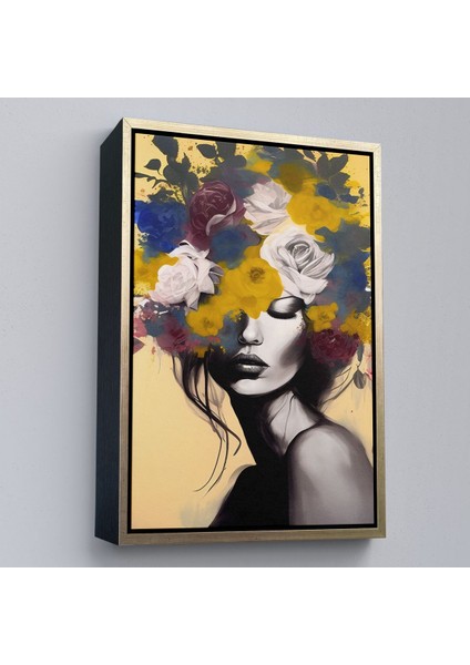 canvas Serie Çiçek Başlı Soyut Kadın TABLOSU-7831 modelleri