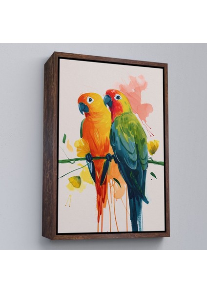 canvas Serie Daldaki Renkli Pağanlar TABLO-7566