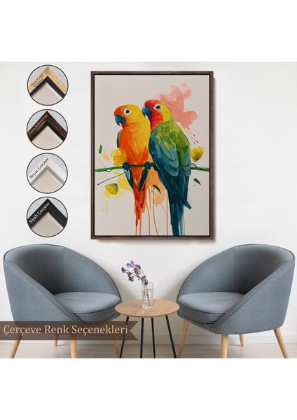 canvas Serie Daldaki Renkli Pağanlar TABLO-7566 fırsatları