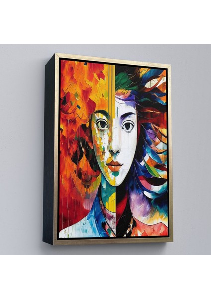 canvas Serie Renkli Soyut Kadın TABLOSU-8014 modelleri