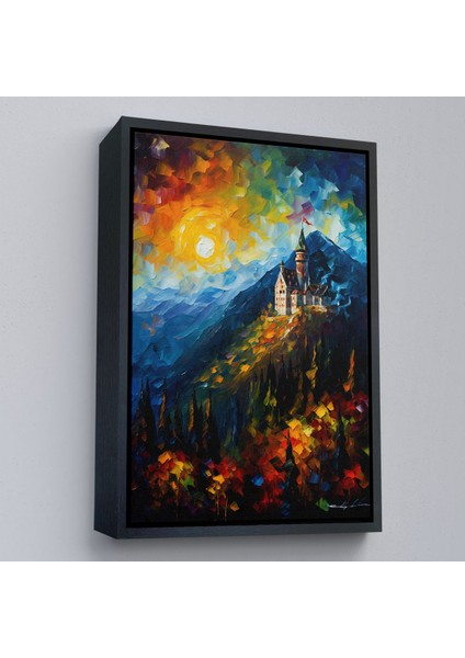 canvas Serie Dağdaki Şato Manzarası TABLO-7996